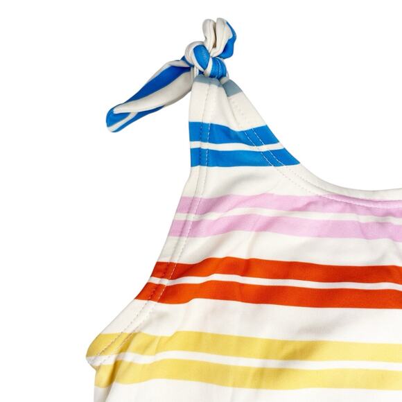 Hanna Andersson Rainbow Stripe One Piece Swimsuit Size 110m (5) - Picture 2 of 6